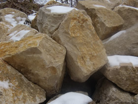Bloc de pierre calcaire